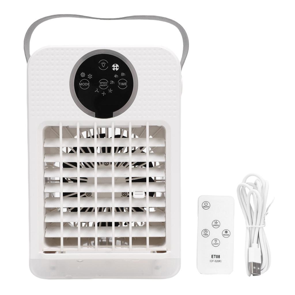 4-in-1 tragbarer Klimaanlage 700ML Verdunstungskühler Luftkühler Luftbefeuchter Persönlicher Mini-Schreibtisch-Kühlventilator mit 3