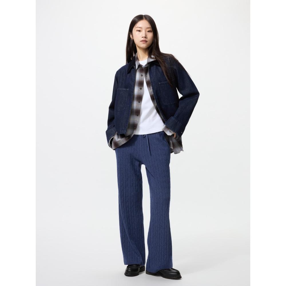 Uniqlo Washable Knit Cable Pants  Length 71 74cm  Long 