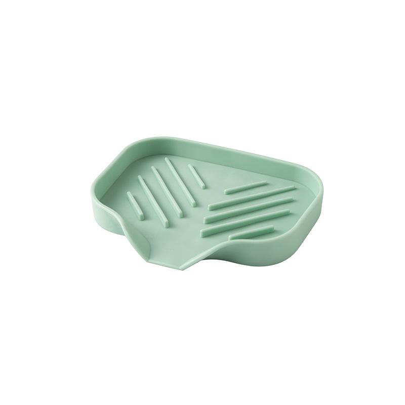 Silicone Sink Tray for Soap and Sponge Storage with Drainage System