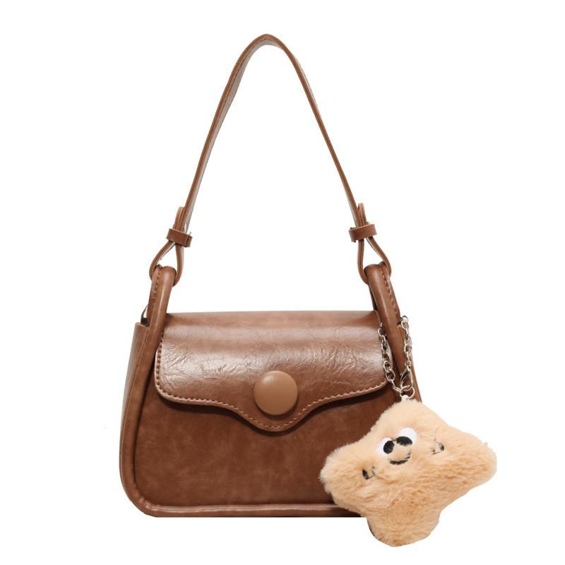 Stylish Urban Minimalist Pu Leather Small Handbag For Daily Outfits хаки