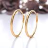 Fashion Earrings 0mm Thick Tube Big Gold Alloy Round Circle Hoop Earrings