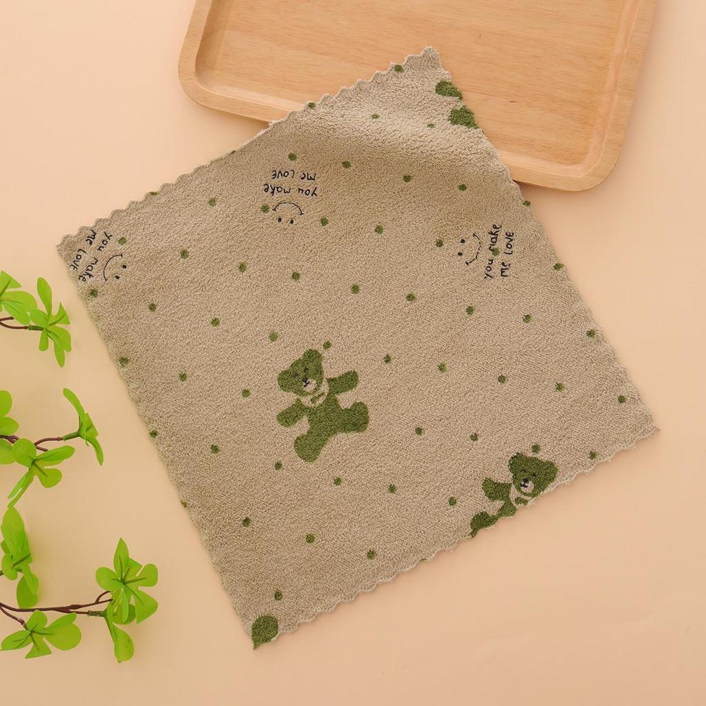 Coral Fleece Absorbent Kitchen Dishcloth - Small, Thick, Easy-to-Use Hand Towel for Dishwashing