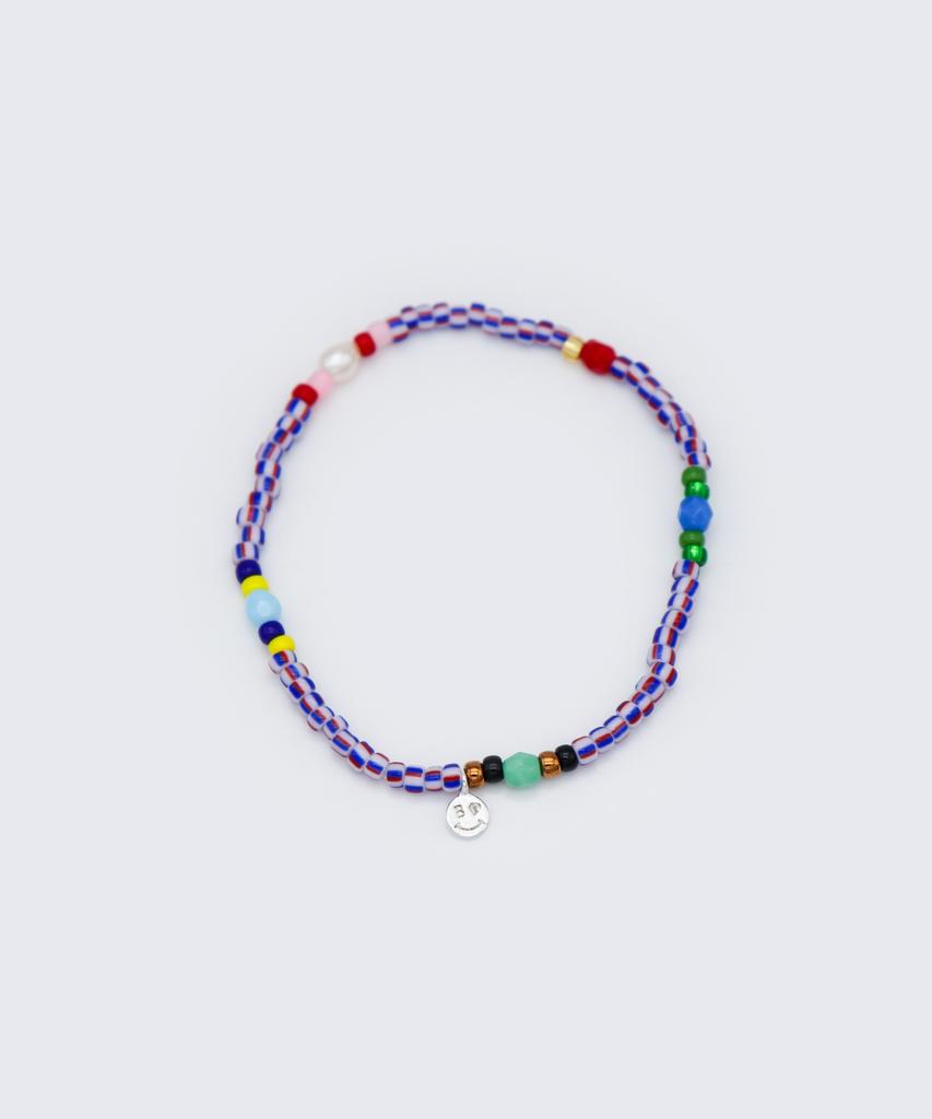 Bonbeau Tropic Play Color Beads Bracelet Mini Smile Charm Tropic Color Beads Bracelet