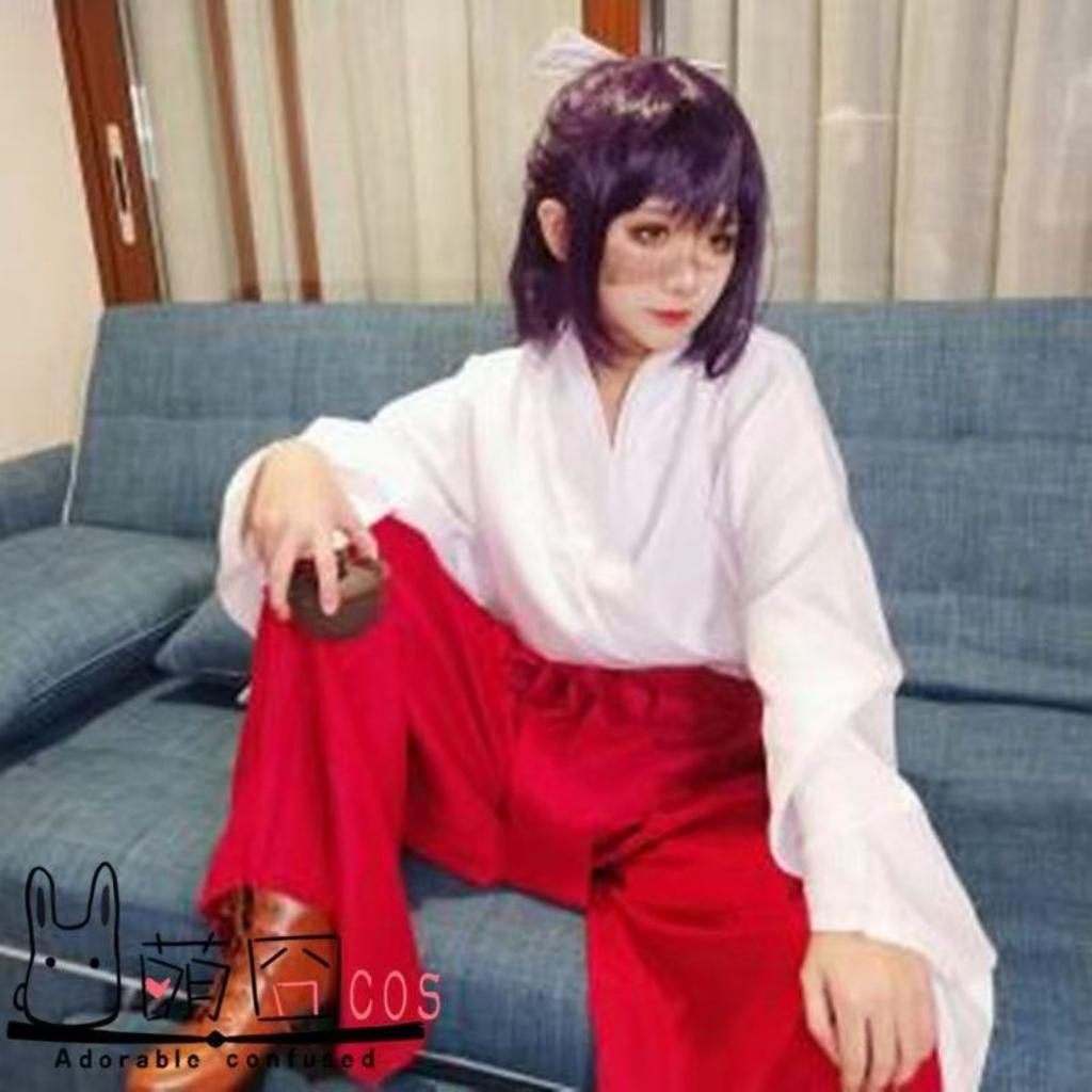 Miko Shrine Maiden Kimono Cosplay Outfit, Jujutsu Kaisen Traditional Anime Costume