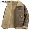 KAISER Men's Genuine Sheepskin Leather Jacket