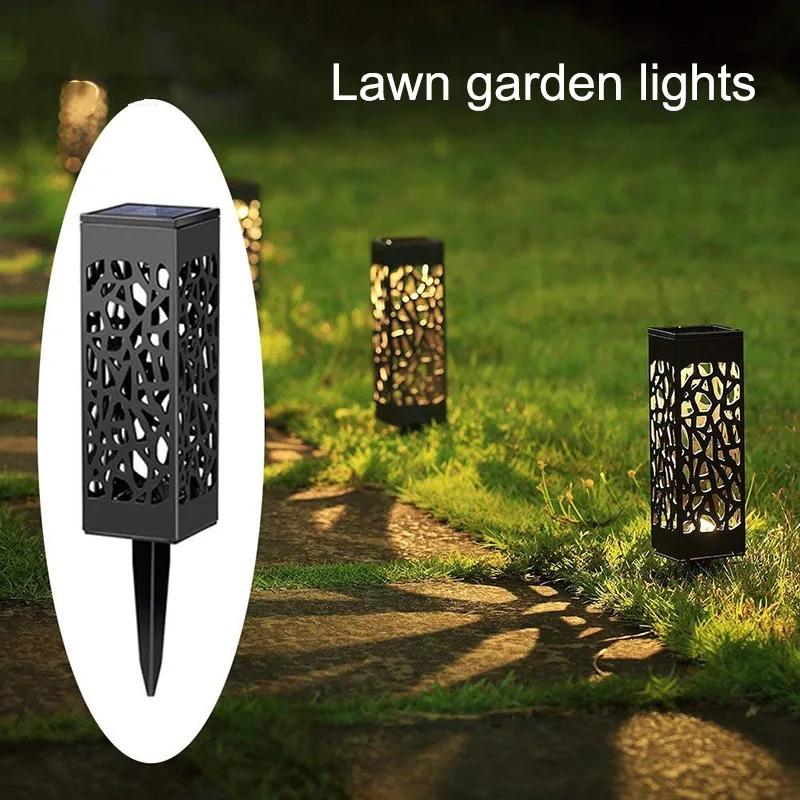6PCS Outdoor LED Solar Lights Solar Powered Garden Lamp Waterproof For Yard Patio Lawn Pathway Walkway Decoration Lighting