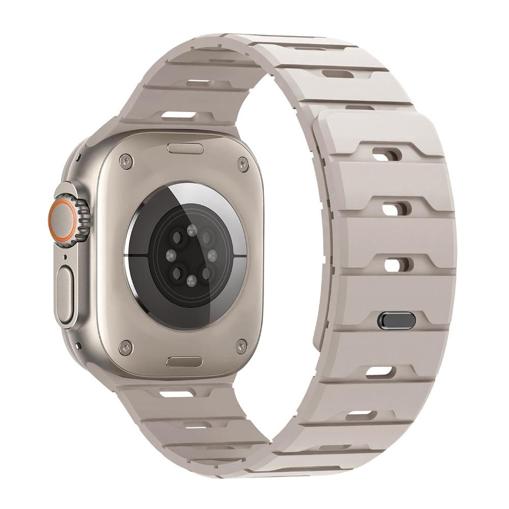 Magnetischer Schnallen-Silikonarmband für Apple Watch, Passend für Ultra 2/3, 49/46/45/38/42/40mm, Silikonarmband für iWatch Serie 11 / 10/ 9/8/7SE