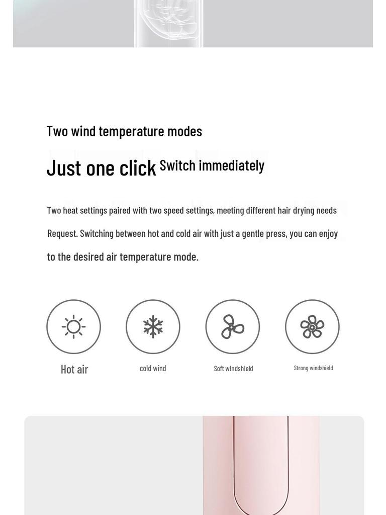 Compatible with Mijia H101/H300 Negative Ion Hair Dryer - Low Noise Hair Care for Dorms and Gifts