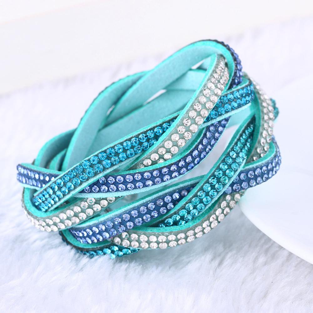 Stylish Multiple Layer Bracelet Rhinestone Hand Chain Fashionable Ornament Festival Birthday Gift
