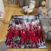Tappeto Stampato Flanella Giocatori del Liverpool, Decorazione Divano Casa per Soggiorno e Camera da Letto, Tappetino in Flanella Antiscivolo per Sala Giochi