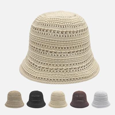 Spring and Summer Hollow Breathable Fisherman Hat Retro Mesh Cool Sun Protection Hat Casual Basin Hat