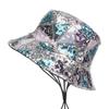 Dámský bucket Hat Fishing Cap Sequin Hip-hop Festival Glitter Bling Wide Brim