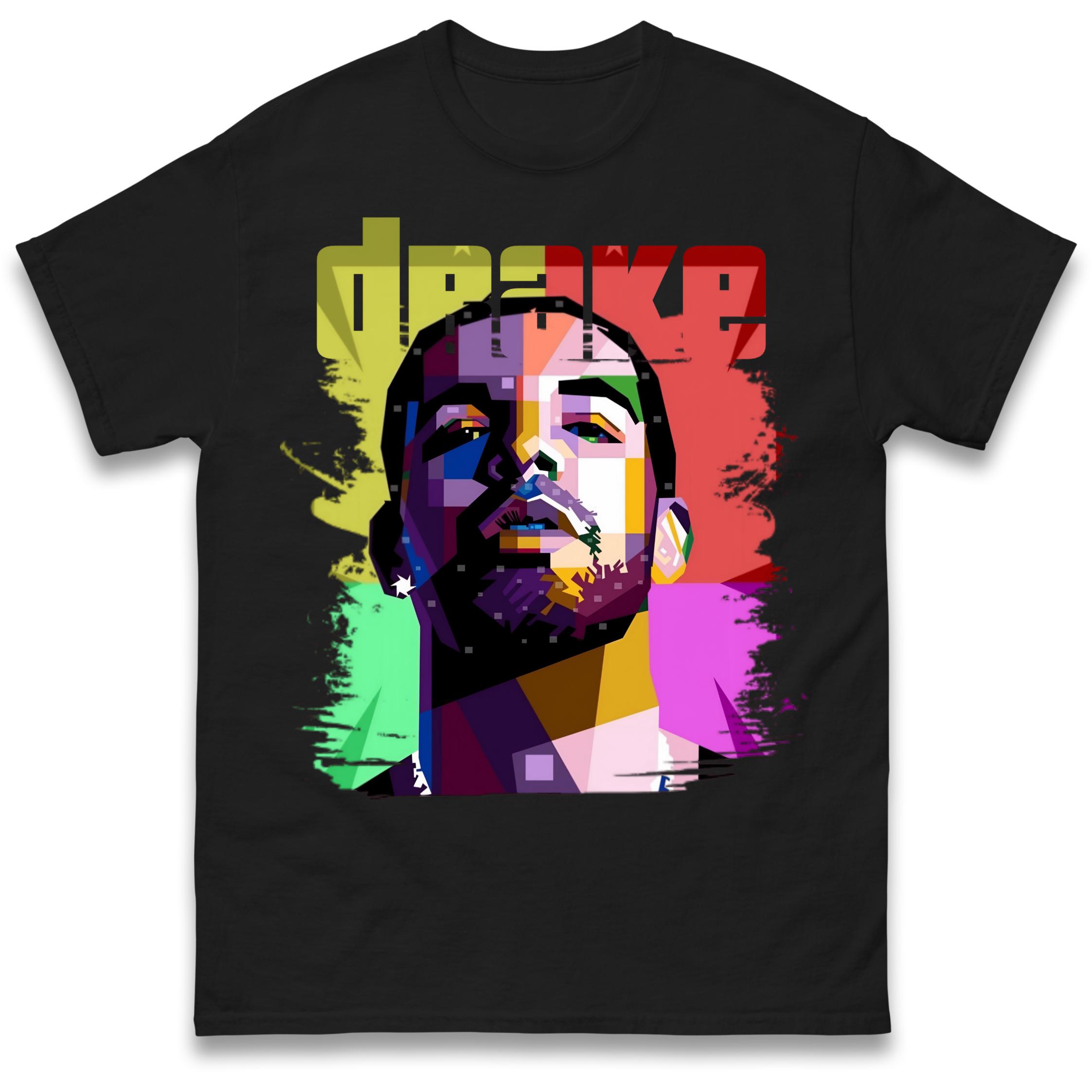Drake Multi Colour Mens T Shirt Womens Tops Tees 2XL