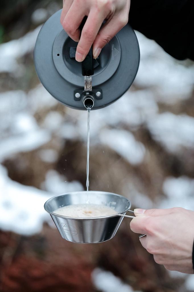 Camping Moon (CAMPING MOON) Alumite Femina Kettle Kettle for 1-2 People 1.0L S1000 Gray