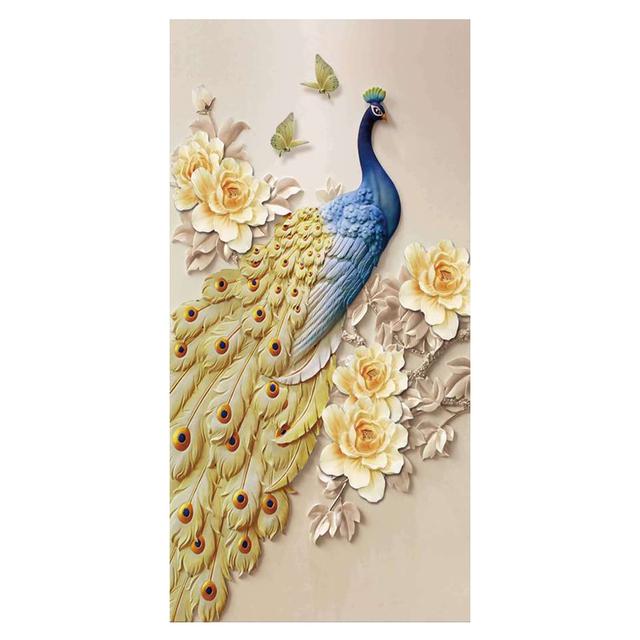 Dipinti su tela di animali nordici colorati pavoni Poster e stampe moderni Immagini di arte della parete per la decorazione del soggiorno Cuadros