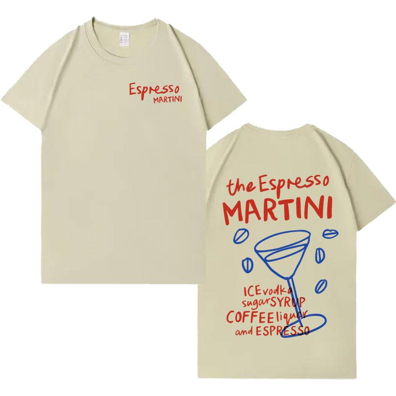 Espresso Martini Mens Decompression Aesthetic Pop Casual Drinking Graphics Tshirt Hip Hop Cotton Oversized Energetally T Shirts