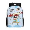 3D Print Crayons Shins Chans Backpacks for Girls Boys Cartoon College School Travel Bags Women Men Bookbag Fits 15 Inch Laptop