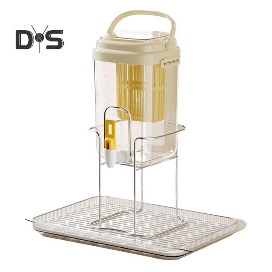 

Диспенсер для воды с краном, летний кувшин для сока без бисфенола А, для холодильника, 5 л, герметичный, для заваривания холодного чая и фруктов, кувшин, большая емкость для напитков B жёлтый