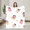 Crayons Shin Chans Anime Blankets Flannel Spring/Autumn Portable Warm Throw Blankets for Bedding Travel Plush Thin Quilt