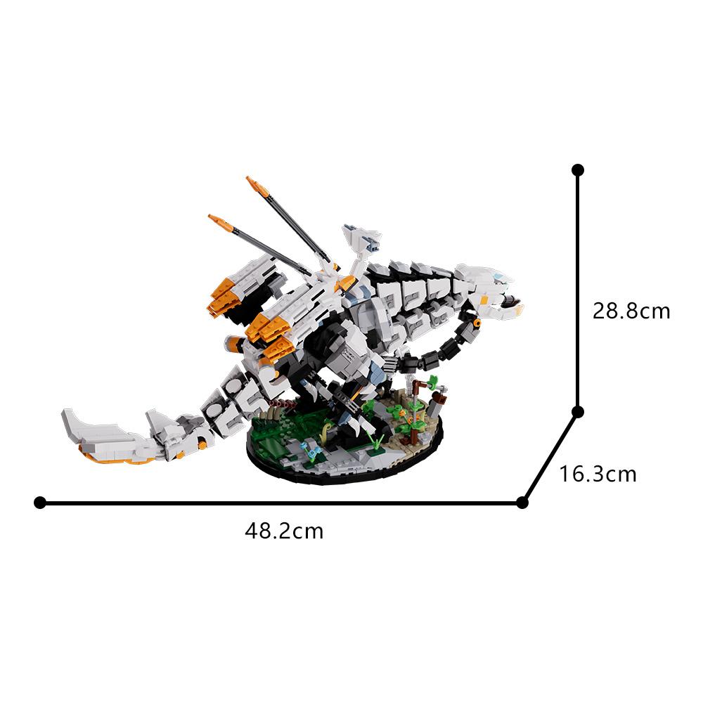 Gobricks Moc Zero Dawn Thunderjaw Briques Modèle Forbidden West Monstre Briques de Construction Jeu Briques Modèle Jouets Ensembles