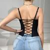 Slim Fit Lace Corset Hollow Crop Tops Fashion Suspender Vest  Travel