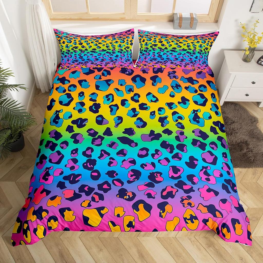 Comforter Leopard Pattern Animal Print Cheetah King Bedding Set For Kids Man And Woman Luxury Comforter Bedroom Decor
