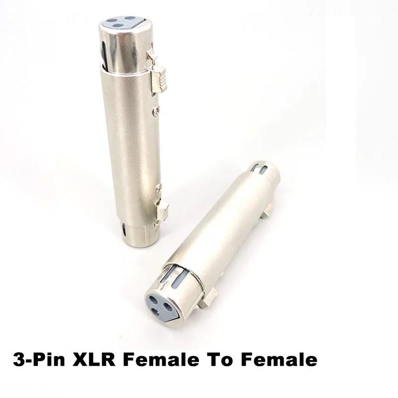 1PCS 3Pin XLR male Female To male Female Audio Microphone Mic Adapter Connector Xlr 3 core pin Male To Xlr Female socket