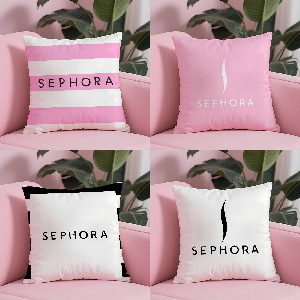 MAkeup Luxurny Fashion Brand S-SEPsHORA Pillow Case Anti-dustmite Pillowcase Invisible Zipper Silky Short Plush Sofa Cushion Cov