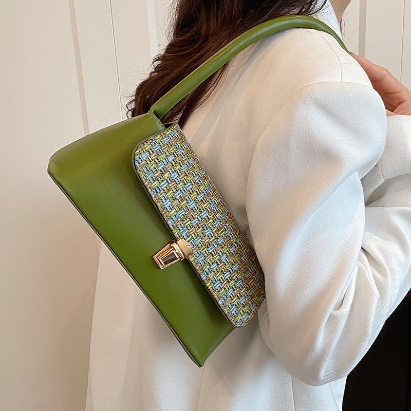 

Vintage niche commuter underarm bag women s bag 2025 new leopard print shoulder bag fashion matte tote bag зелёный