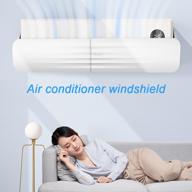 Adjustable Air Conditioner Deflector Telescopic Windshield Confinement Air Deflector Windshield Dust Cover for Home