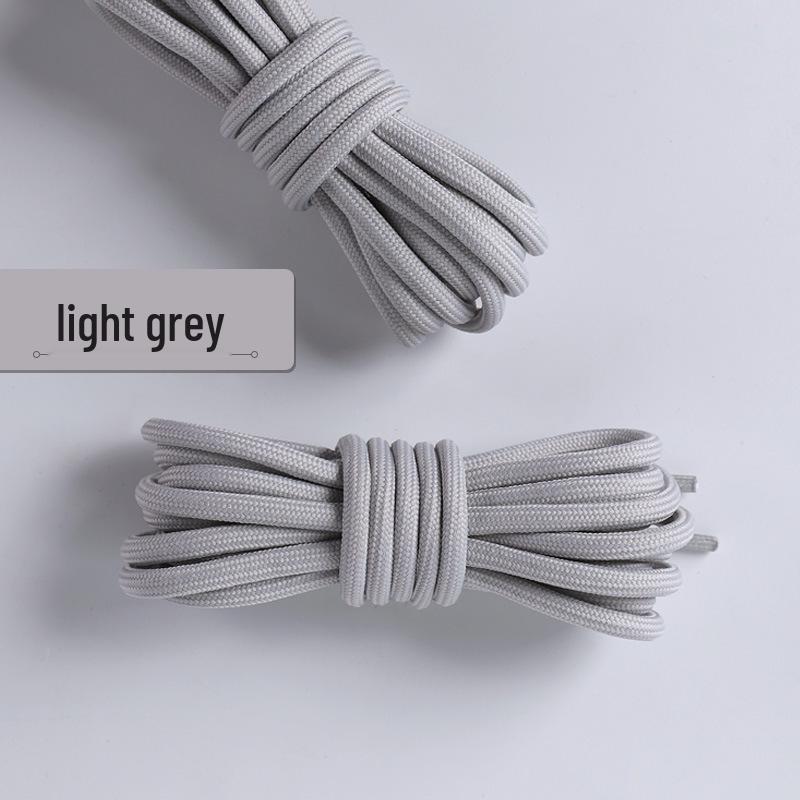Wild Elephant Colorful Thickened Round Shoelaces for Outdoor Hiking & Sports Shoes - Black & White, One Pair
