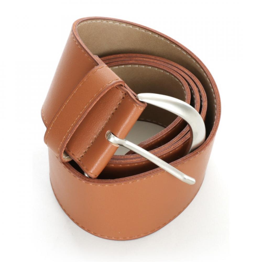 Shop Matte Silver Wide Pelvic Belt Camel Tu Wbt 0846