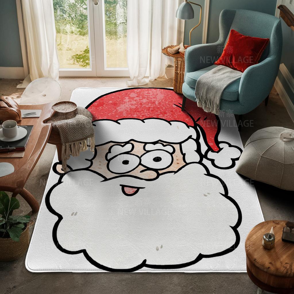 House Entrance Carpet Home Door Mat Living Room Bath Foot Bathroom Non-slip Water Absorption Rugs Bath Merry Christmas Winter