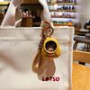 Capybara Schoolbag Light-Up Keychain Cartoon PVC Glow-in-the-Dark DIY Bag Charm Cute Children's Small Gift