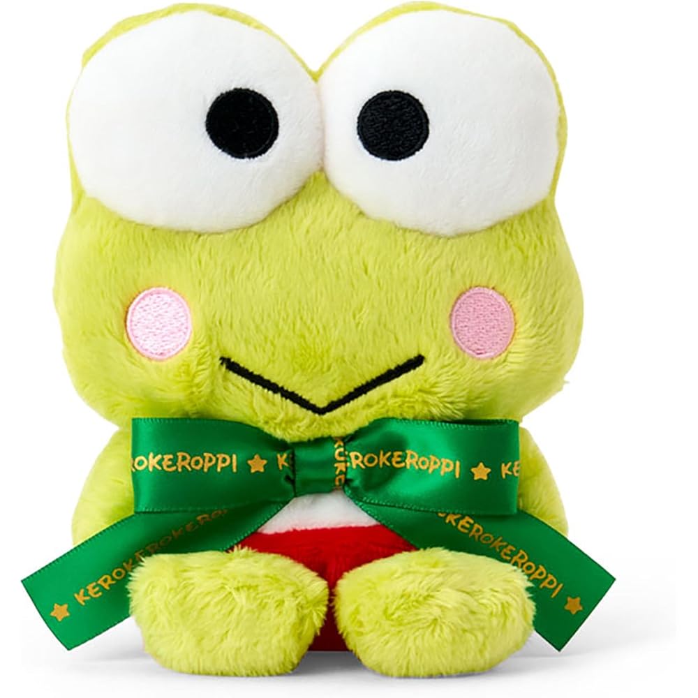 Sanrio Kerokerokeroppi Plush Toy Logo Ribbon Character Award 2nd Edition 3 Years and Up 30cm
