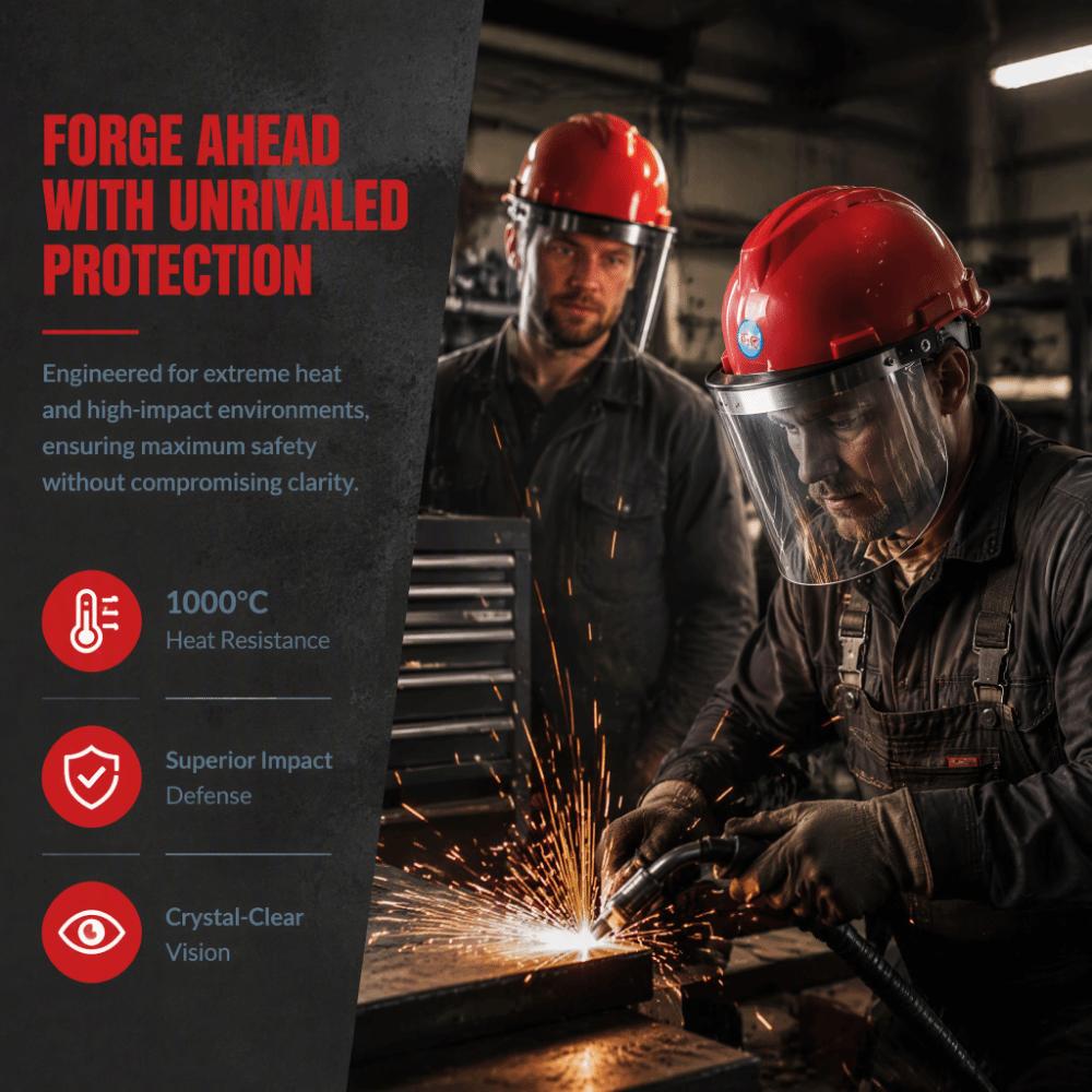 High Temperature Resistant Protective Face Shield Impact Resistant Welding Mask Workshop