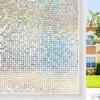 3D Small Mosaic Window Sticker Static Glue-free Glass Film Light Transmission Opaque Protection Privacy Anti-peeping Window Paper
