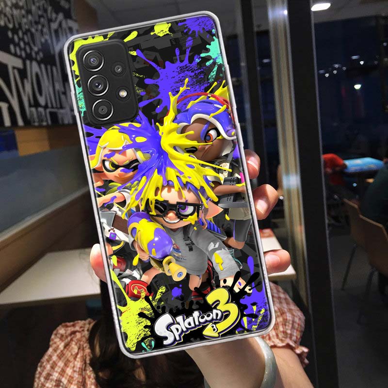 Game S-Splatoons Phone Case for Samsung A54 A57 A37 A17 A14 A15 A12 A24 A34 A55 A35 A25 A52S A07 A05S A04S A22 A32 A72 Galaxy No