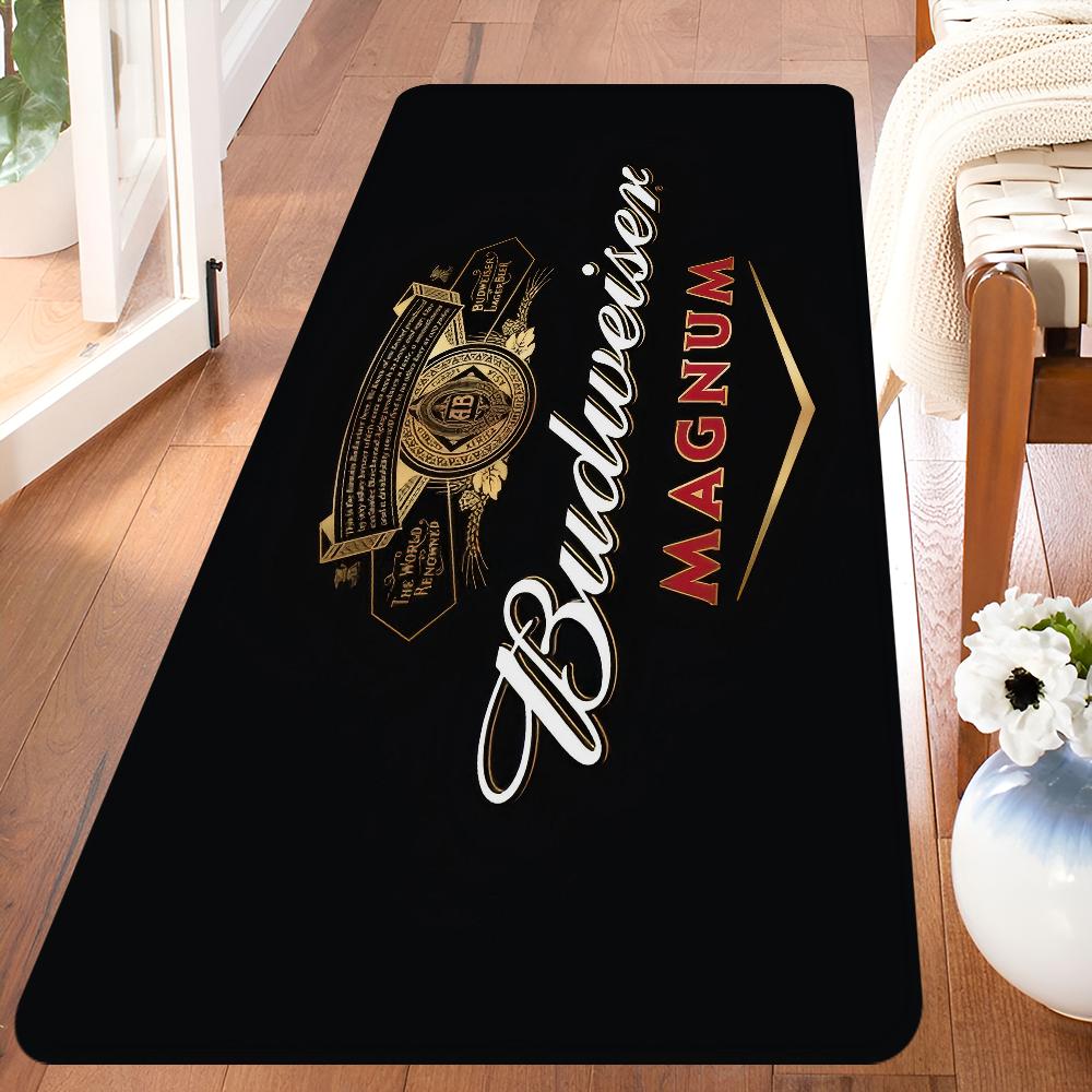 King Of Beer B-Budweiser Door Mat Kids Room Bedroom Decoration Balcony Anti-Slip Doormat Living Room Doormat Area Rug