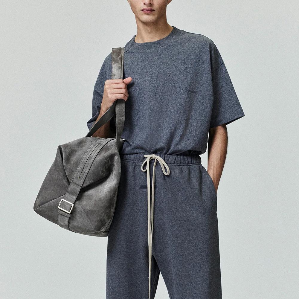 Fear of God Essentials Classic Short-Sleeve Tee Charcoal Heather Men Tops Grey 125HO254191F