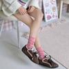 Korean Style Women Socks Cartoon Cat Print Japanese Kawaii Cute Socks Women Casual Letter Harajuku Streetwear Medium Tube Socks