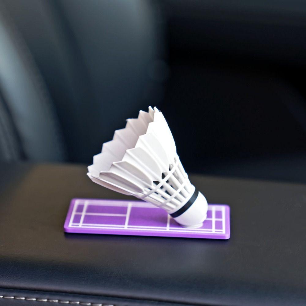 Sports Interior Rotating Badminton Ornament 360 Rotating Shuttlecock Dashboard Decor For Vehicles