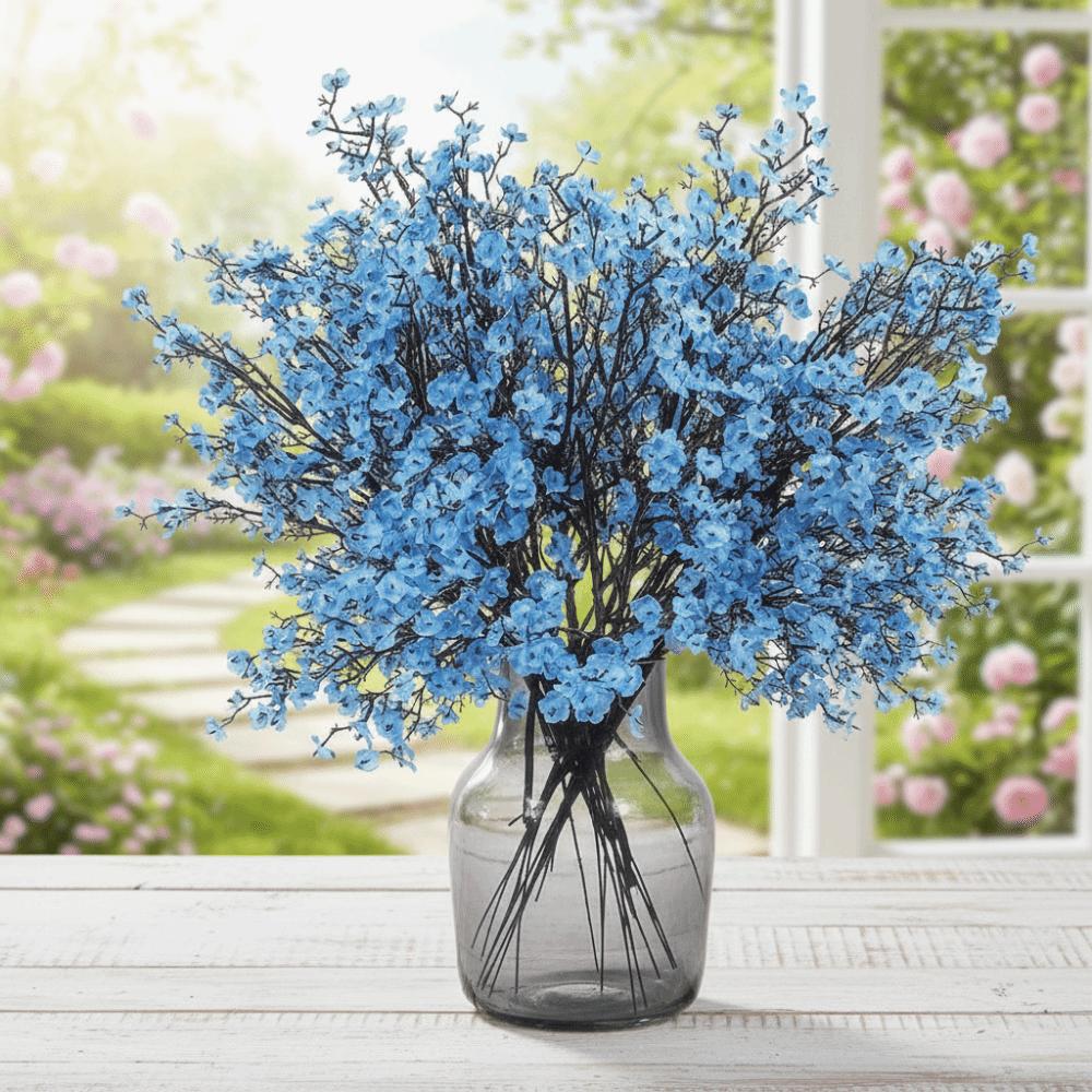 Tricolor Red White Blue Artificial Gypsophila Bouquet 3pcs Set Low Maintenance Flower Arrangement Ornament Realistic Artificial