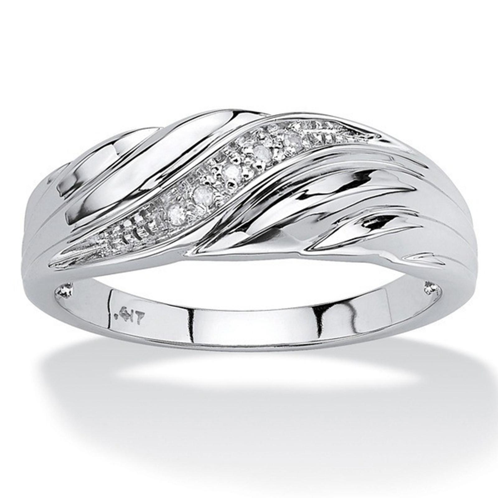 

Twisted Diamond Studded Couple Ring 9