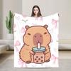 Capybara Blanket Quality Super Soft  Throw Blanket Winter Travel Couch Chair Sofa Bed Funny Bedspread