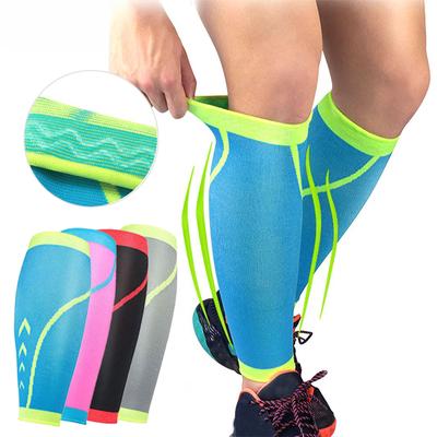 1 pz manicotto di compressione del polpaccio, manicotti di compressione delle gambe per la corsa, calzini di compressione senza piede, aiuta le protezioni per gli stinchi