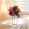 Artificial Black Maple Leaf Bouquet Realistic Halloween Fake Silk Plants Home Office Table Centerpiece Faux Leaf Branch Decoration