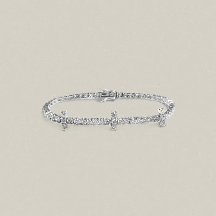 Cross Tennis Bracelet