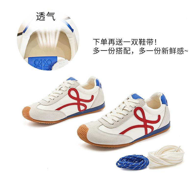 inner height increase 4cm pair of shoelaces Dexun shoes 2025 autumn new mango head Forrest Gump shoes women's casual sports shoes women