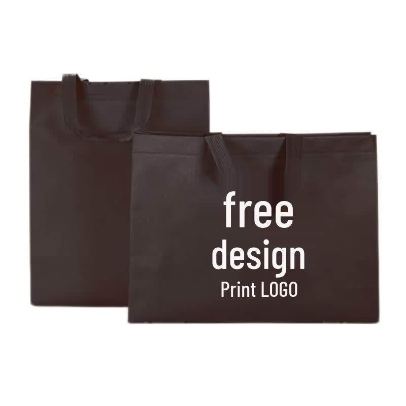Naitesaiwei Black Waterproof Non-woven Tote Bags (10-Pack)